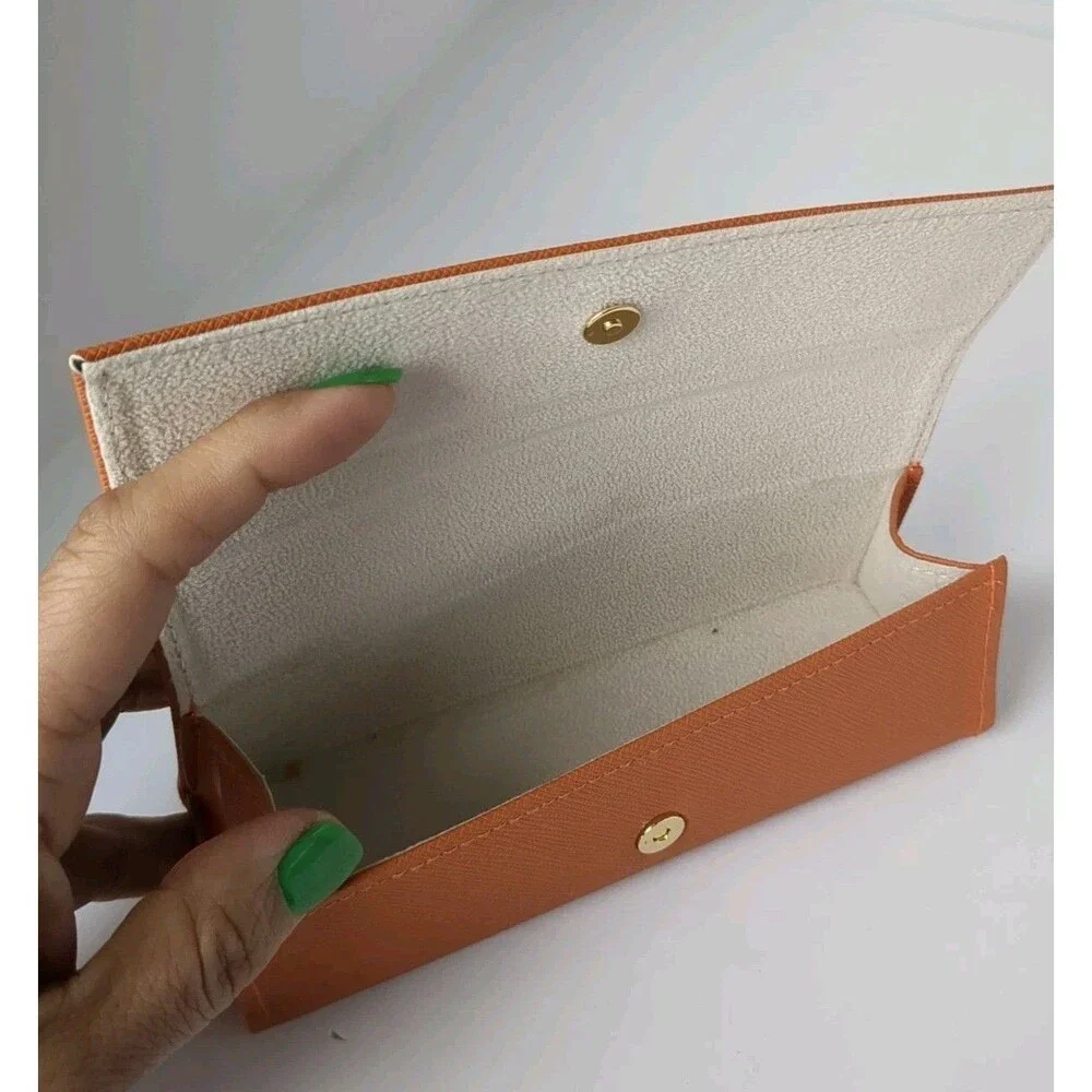 Tory Burch Authentic Eyewear Eyeglasses Sunglasses Case Logo Orange